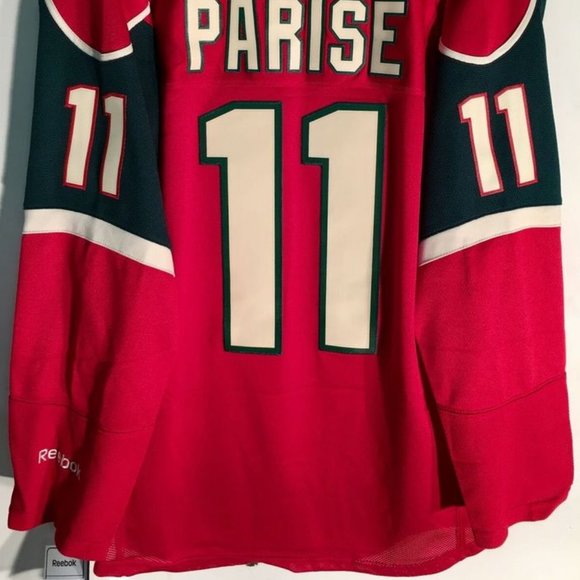 Reebok Premier MINNESOTA WILD ZACH PARISE Red Men's JERSEY Sz S,M,L,XL,2XL New - Picture 3 of 6